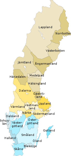 Sverigekarta Landskap – Find Your Swedish Roots